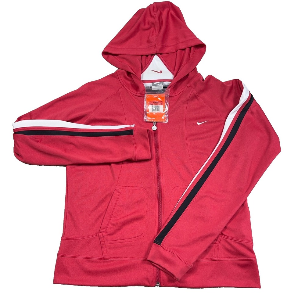 Vintage Y2K‎ Nike Jacket Women Large Pink Full Zip Track Suit Performance 2000s